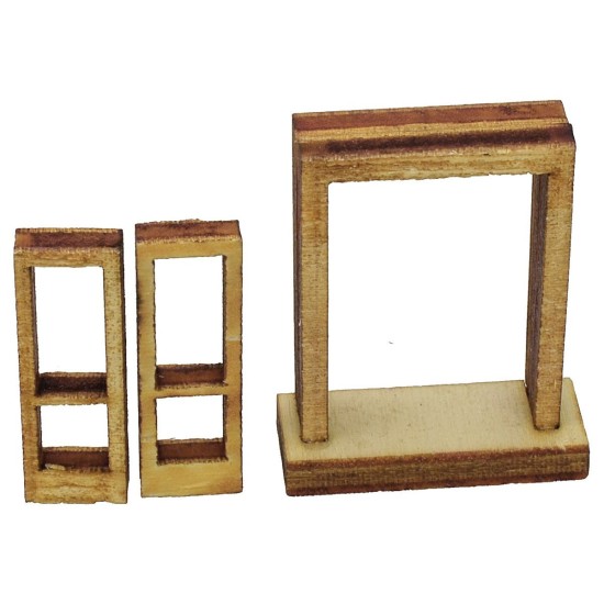 Finestra apribile con telaio in legno cm 2,7x1x3,4 h Mondo