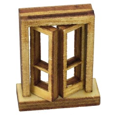 Ventana abatible con marco de madera de 2,7x1x3,4 cm Mondo
