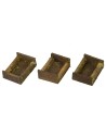 Conjunto de 3 cajas vacías de madera de 2,4x1,8x0,8 cm h