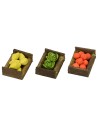 Set 3 cassette in legno cm 2,4x1,8x0,8 h Mondo Presepi