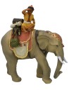 Giovane ragazzo su elefante serie 12 cm in resina