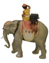 Giovane ragazzo su elefante serie 12 cm in resina
