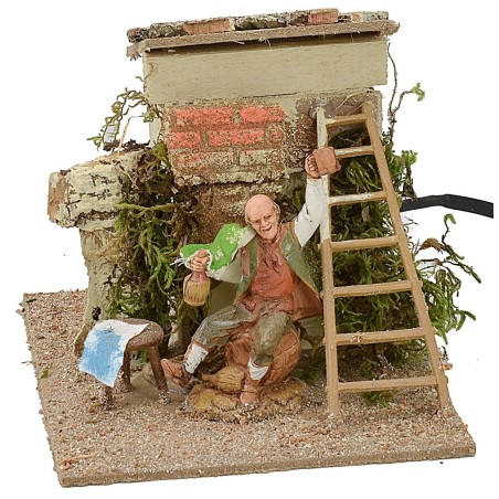 Beone seduto in movimento serie 10 cm Landi Moranduzzo Mondo