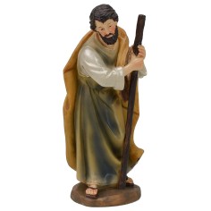 San Giuseppe con bastone in resina 15 cm