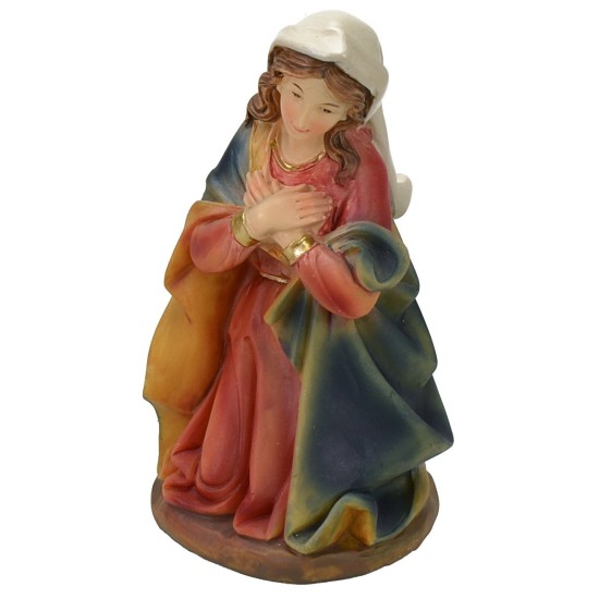 Madonna arrodillada en resina serie 15 cm Mundo Pesebres