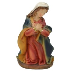 Madonna inginocchiata in resina serie 15 cm Mondo Presepi