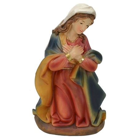 Madonna inginocchiata in resina serie 15 cm Mondo Presepi