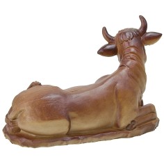 Bue seduto in resina per statue cm 15 2