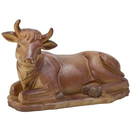 Bue sentado de resina para estatuas de 15 cm