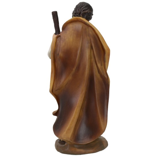 Natividad 5 figuras con Jesús sentado en resina serie 15 cm