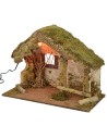 Capanna per presepe illuminata cm 50x24x36 h