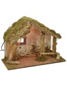 Capanna per presepe illuminata cm 50x24x36 h