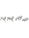 Set 4 pecore per statue 4 cm Mondo Presepi