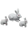 Familia de conejos para estatuas 12 cm Mundo Belenes