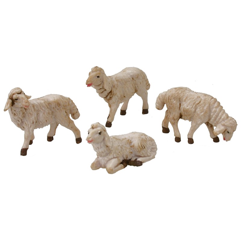 Set 4 pecore per statue 12 cm