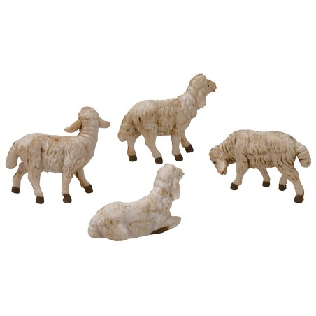Set 4 pecore per statue 12 cm Mondo Presepi