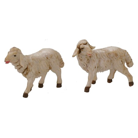 Conjunto de 4 ovejas para estatuas de 12 cm Mondo Presepi