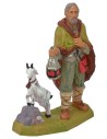 Shepherd with lantern and goat series 20 cm lux