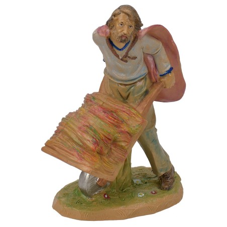 Pastore con carretto 20 cm lux