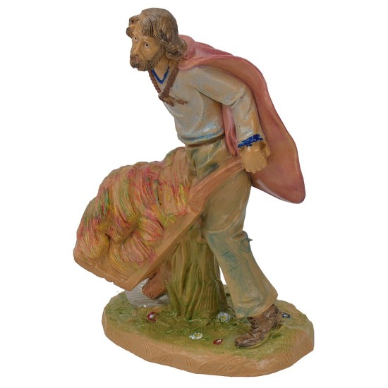 Pastor con carrito 20 cm lujo Mundo Pesebres