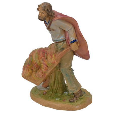 Pastor con carrito 20 cm lujo Mundo Pesebres