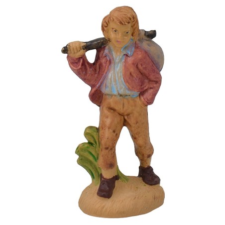 Pastore con sacco 8 cm lux Mondo Presepi