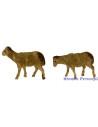 Set de 2 ovejas oliver para estatuas de 8-10 cm Mondo Presepi.