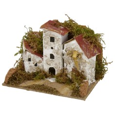 Grupo de casitas para belén de 15x10,5x10 cm h Mundo Pesebres 2