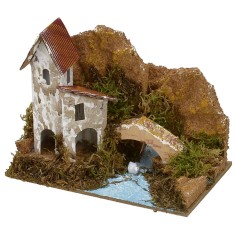 Casette con fiume per presepe cm 15x10,5x10 h Mondo Presepi 2