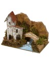 Casette con fiume per presepe cm 15x10,5x10 h Mondo Presepi