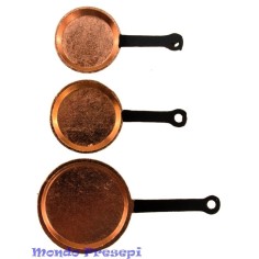Set of 3 copper pans