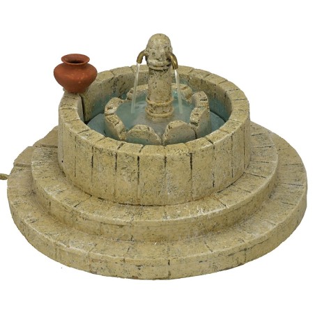 Fontana presepe con colonna a 3 uscite d'acqua funzionante