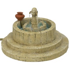 Fontana con colonna a 3 uscite d'acqua