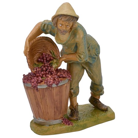 Contadino con uva 15-16 cm lux Euromarchi Mondo Presepi