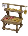 Banchetto con pane e pizze cm 11x6x10,5 h