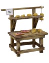 Banchetto con pane e pizze cm 11x6x10,5 h
