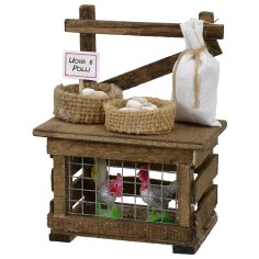 Banquete con huevos y pollos cm 8x6x11 h Mundo Pesebre 2