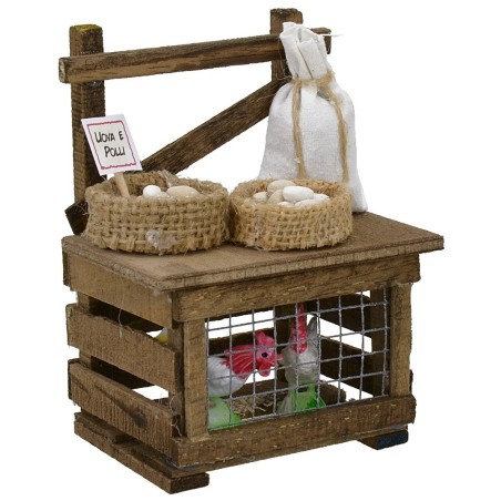 Banchetto con uova e polli cm 8x6x11 h