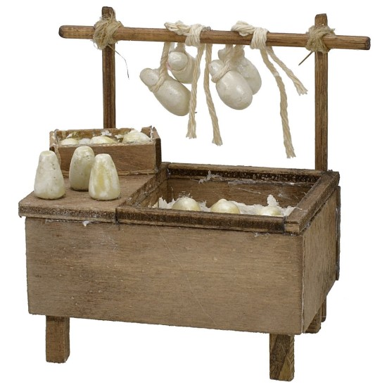 Banchetto con formaggi cm 8,5x6x10 h Mondo Presepi