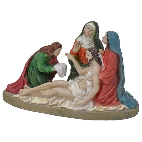 Escena de Jesús descendido de la cruz serie de estatuas