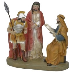 Escena del juicio a Jesús, figuras pascuales de 13 cm. 2