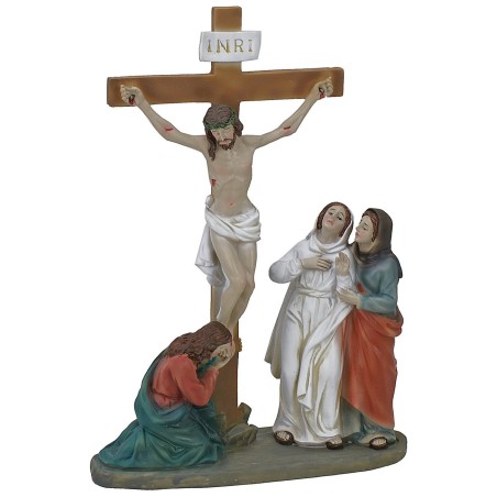 Escena Crucifixión cm 13 Estatuas Pascuales Mundo Pesebres