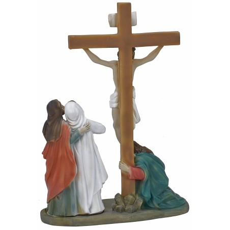 Scena Crocifissione cm 13 Statue Pasquali Mondo Presepi