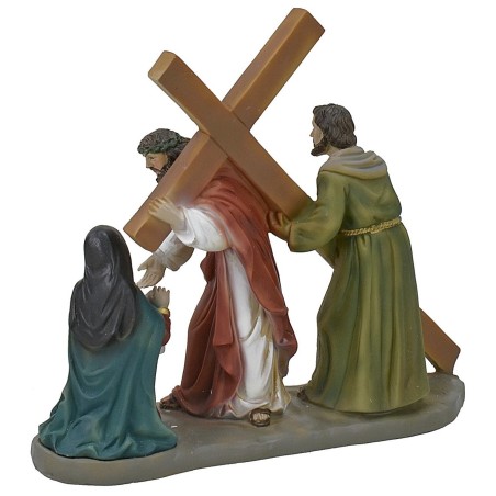 Scena salita sul Monte Calvario cm 13 Statue Pasquali Mondo