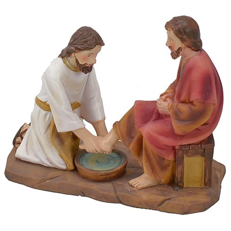 Lavanda dei piedi 3 pezzi cm 9 Statue Pasquali Mondo Presepi