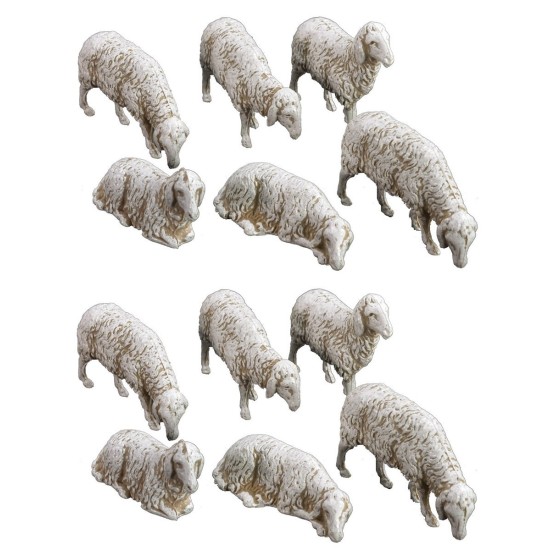 Set de 12 ovejas Landi Moranduzzo para figuras de 10 cm
