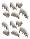 Set de 12 ovejas Landi Moranduzzo para figuras de 10 cm