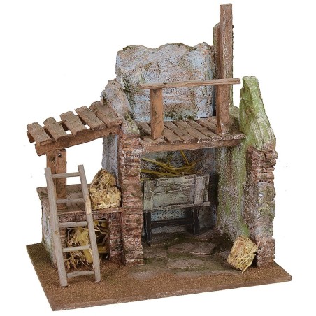 Fienile con mangiatoia cm 20X14,5X21,5 h