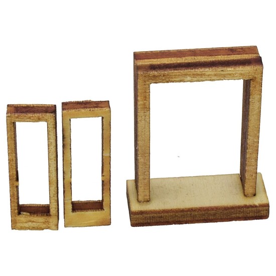 Finestra con telaio in legno cm 2,7x1x3,4 h Mondo Presepi