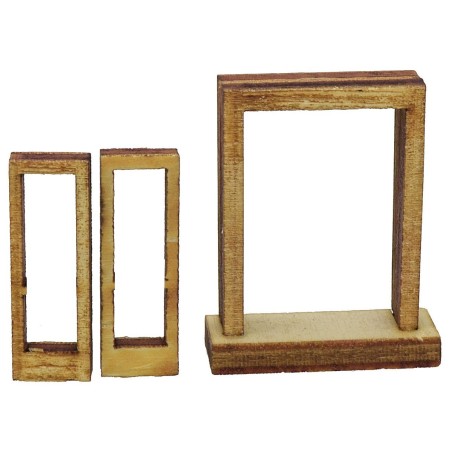 Finestra con telaio in legno cm 2,7x1x3,4 h Mondo Presepi